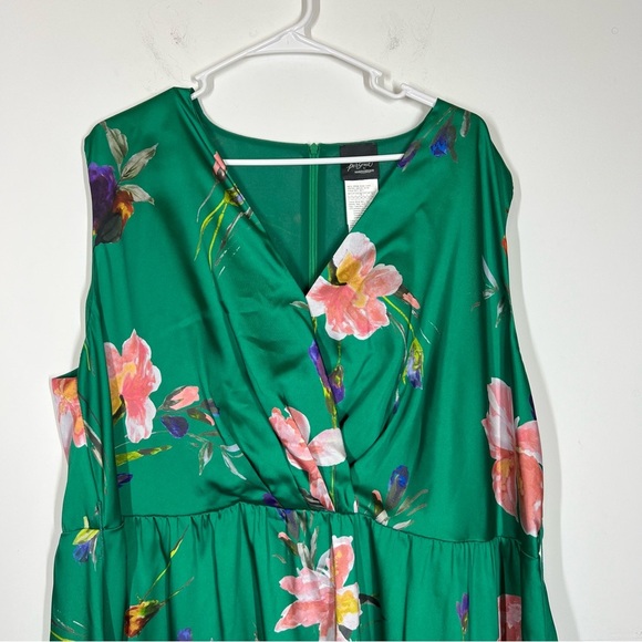Persona by Marina Rinaldi Green Floral Dress Size 22 - Picture 3 of 8